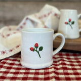 Mini Ceramic Mug with Strawberries