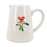 Mini Ceramic Jug with Mistletoe