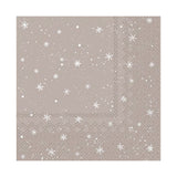 Pack of Snowflake Paper Napkins in Latte