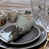 Pack of Snowflake Paper Napkins in Olive