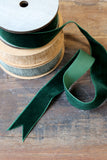 5m x 2.5 cm Spool Velvet Ribbon - Emerald