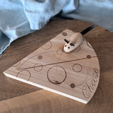 Wooden Cheeseboard with Mouse