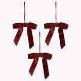 Velvet Bow Decoration in Berry