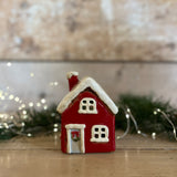 Small Ceramic Christmas House for Tealight