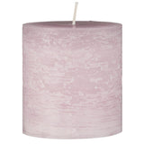 Rustic Pillar Candles in Pink