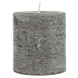 Rustic Pillar Candles in Charcoal