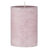 Rustic Pillar Candles in Pink