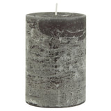 Rustic Pillar Candles in Charcoal