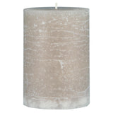 Rustic Pillar Candles in Fog