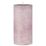 Rustic Pillar Candles in Pink