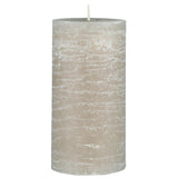 Rustic Pillar Candles in Fog