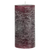 Rustic Pillar Candles in Rouge