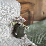 Felt Mouse In Green Cord