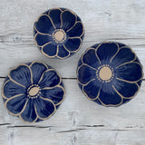 Navy Flower Plate