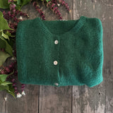 Cropped Sleeve Mohair Cardigan