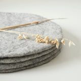 Pair of Fairtrade Felt Placemats in Grey