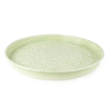 Sage Green Embossed Tray 32cm