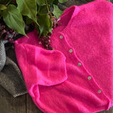 Cropped Sleeve Mohair Cardigan