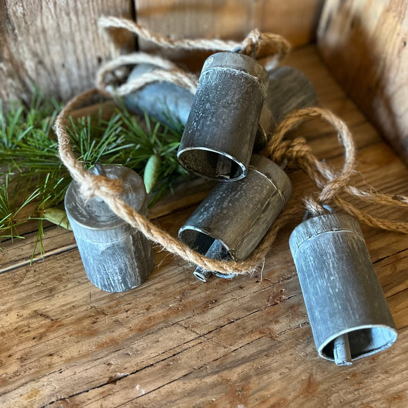 Zinc Cow Bell Garland