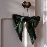 Velvet Door Bow in Green