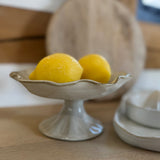Taupe Pedestal Bowl