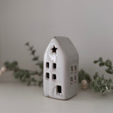 Small White Ceramic LED House