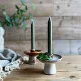 Porcelain Candle Holder in Tawny