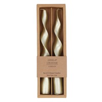 Box of 2 Vintage Twist Gold Candles