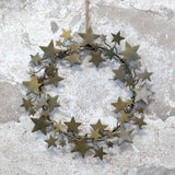 Brass Metal Star Wreath