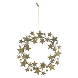 Brass Metal Star Wreath