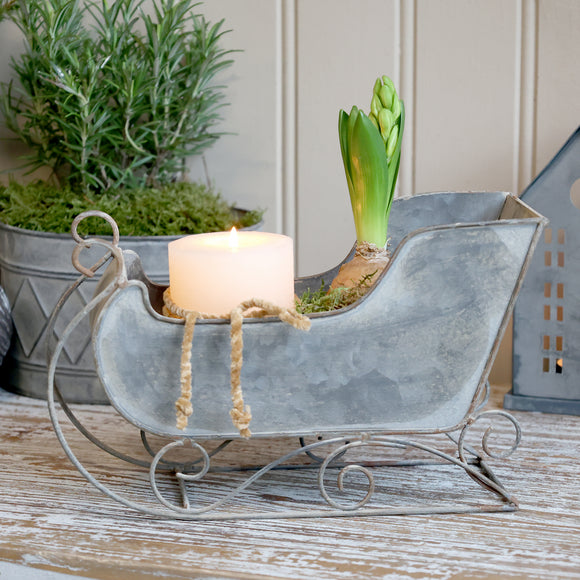 Zinc Sleigh Decoration