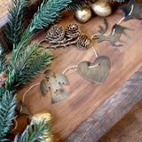 Antiqued Brass Christmas Garland