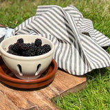Black & Natural Stripe Cotton Teatowel