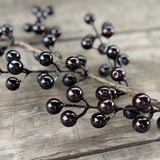 Detail of glossy black faux berries