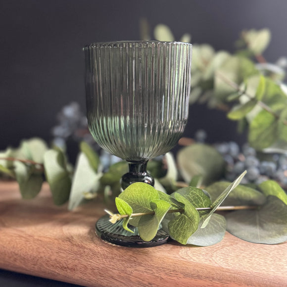 Ridged White Wine Glass - Forest