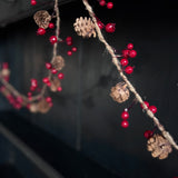 Pine Cone and Red Berry Garland