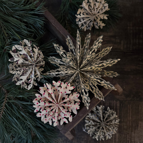 Assorted Hanging Paper Snowflakes
