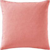 Coral Linen Square Cushion