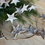 Rustic Glitter Star Garland
