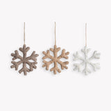 Assorted Felt Snowflake Decorations