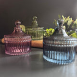 Amythyst Glass Jar with Lid