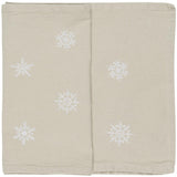 Cotton Table Runner with Snowflake Design