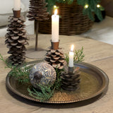 Embossed Iron Tray in Bronze