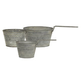 Zinc Flower Pot with Handle Large