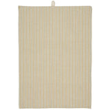 Natural, Blue and White Stripe Cotton Teatowel