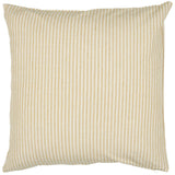 Natural & Mustard Stripe Cotton Cushion 50 x50 cm