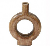 Round Wooden Vase