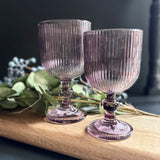 Ridged Red Wine Glass - Plum