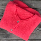 Cropped Sleeve Mohair Cardigan