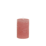 Rustic Pillar Candles in Raspberry